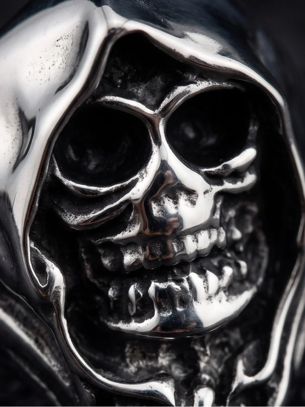 The Shadow Reaper Skull Ring Stainless Steel Size 9-1/2 NEW!